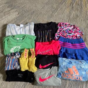 Girls clothes bundle Nike Adidas Gap sweatshirts long sleeve tops tanks 4